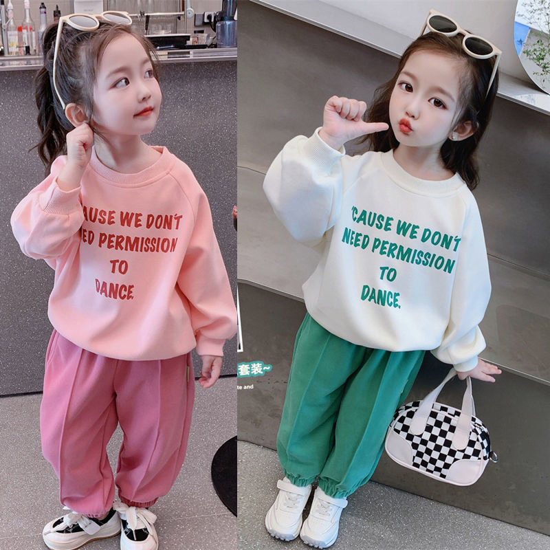 Momo Bộ Đồ Thể Thao Hai Mảnh Thời Trang Mùa Thu Hàn Quốc Cho Bé Gái