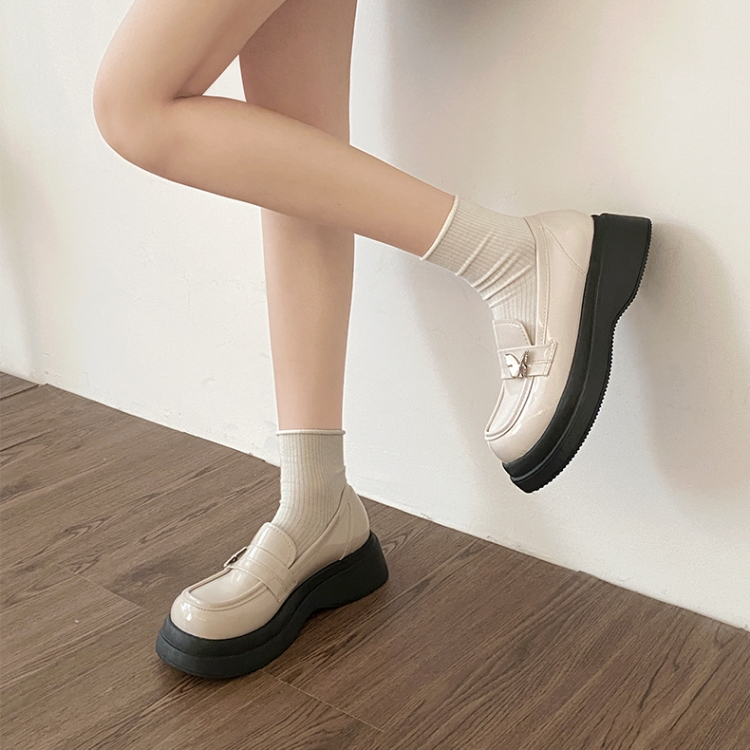 Clemine Giày Da Thắt Nơ Phong Cách vintage Anh Quốc Cho Nữ