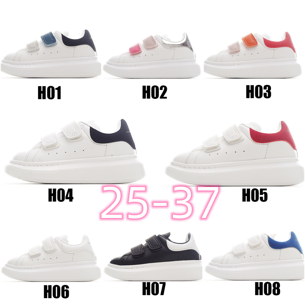 376 mcqueen Giày Thể Thao Cổ Thấp Khóa Dán Thời Trang Cho Bé