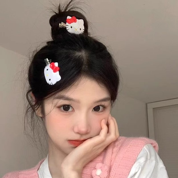 Dễ Thương Kẹp Mỏ Vịt / Nơ / Mèo Hoạt Hình y2k Đáng Yêu Làm Quà Tặng Sinh Nhật Cho Bạn Gái