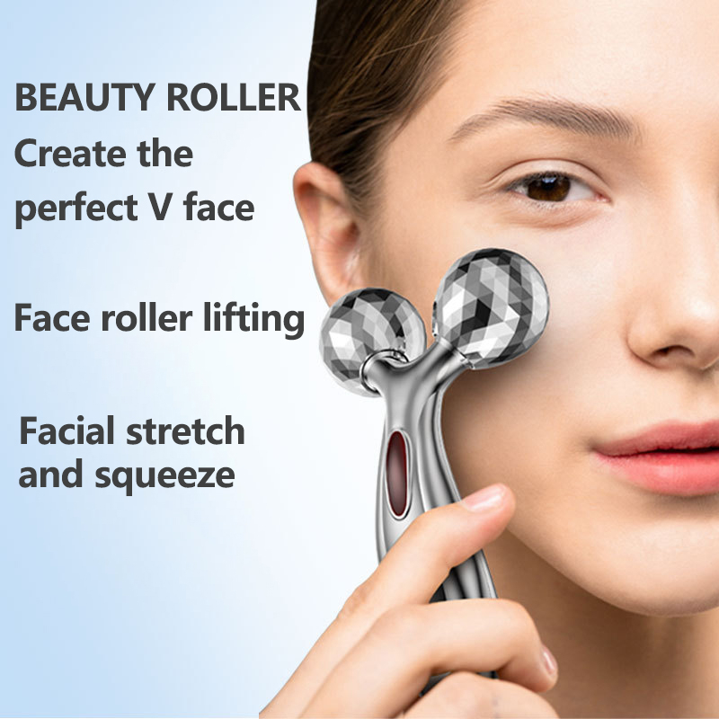 Con Lăn massage Mặt 3d Xoay 360 Độ Giúp Thư Giãn Và Nâng Cơ Mặt