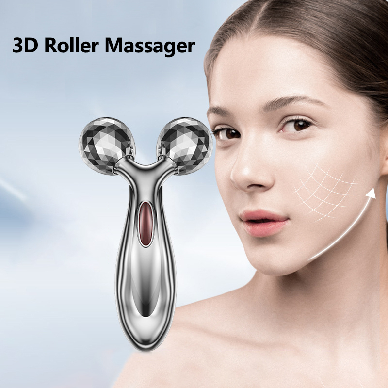 Con Lăn massage Mặt 3d Xoay 360 Độ Giúp Thư Giãn Và Nâng Cơ Mặt
