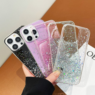 Ốp điện thoại trong suốt kim tuyến chảy lấp lánh thời trang cho IPHONE 11 13 PRO MAX 12 MINI X XS