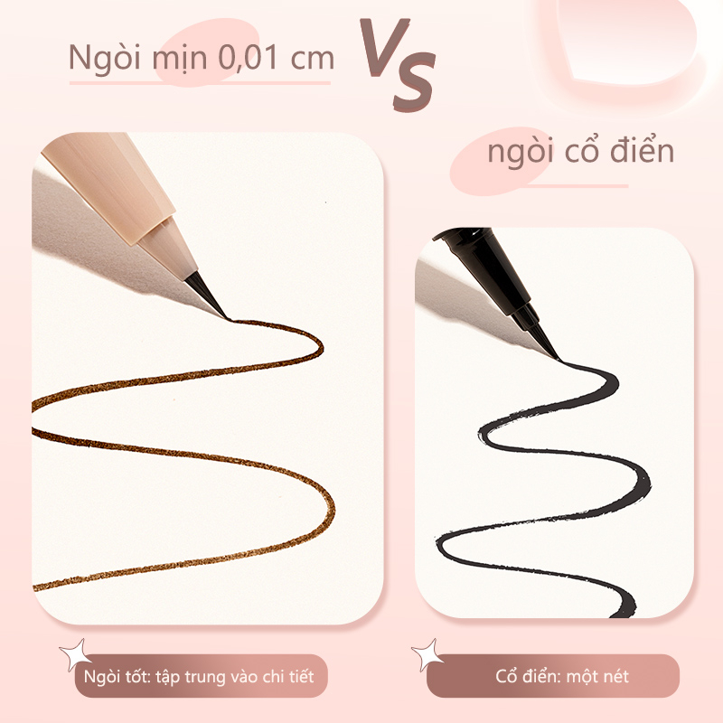 Bút Kẻ Mắt UKISS Dạng Lỏng Ngòi Mảnh Chống Thấm Nước Lâu Trôi