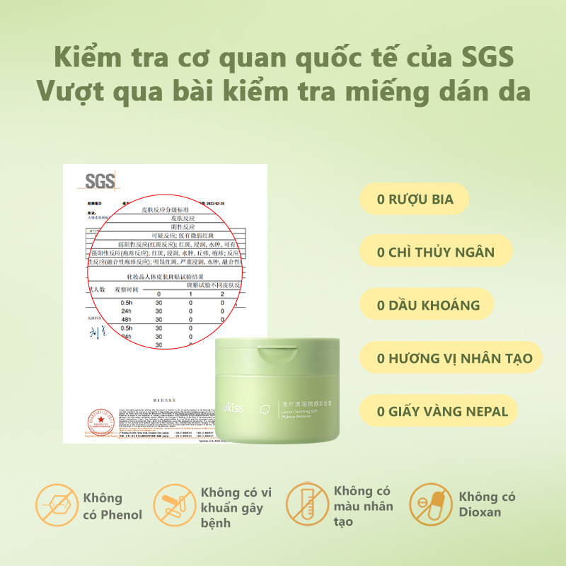 Kem Tẩy Trang UKISS Làm Sạch Sâu Nhẹ Nhàng Cho Mọi Loại Da 100g