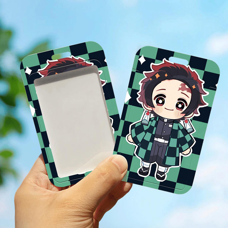 Bộ Thẻ Hình Nhân Vật ghost slayer Hoạt Hình one piece Kèm Dây Đeo Điều Khiển Truy Cập Thẻ