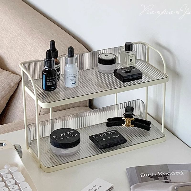 Giá để đồ 2 lớp trong suốt Máy tính bàn mỹ phẩm Phụ kiện tổ chức cho phòng ngủ Onemore