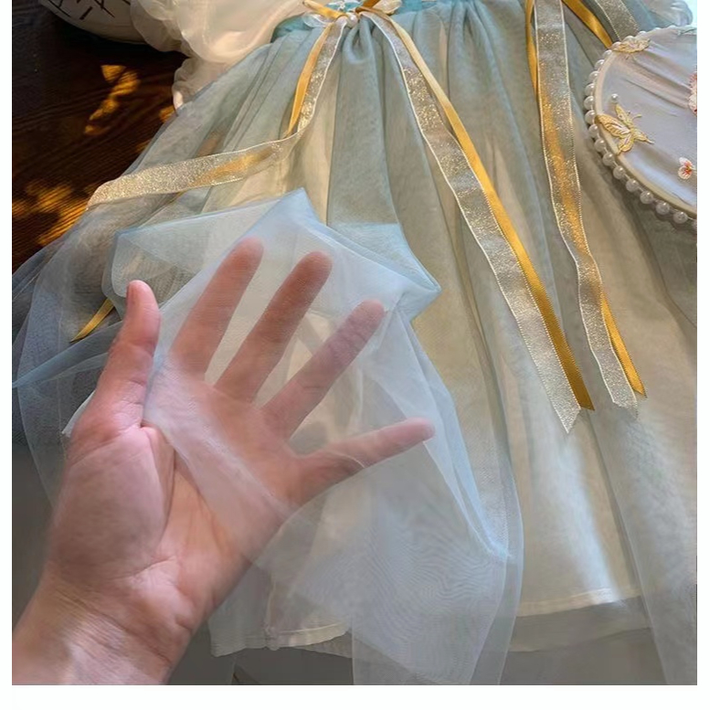 Paulababy  Đầm bé gái，Đầm Công Chúa Hán Phục Phong Cách Nước Ngoài Mới Cho Bé Gái