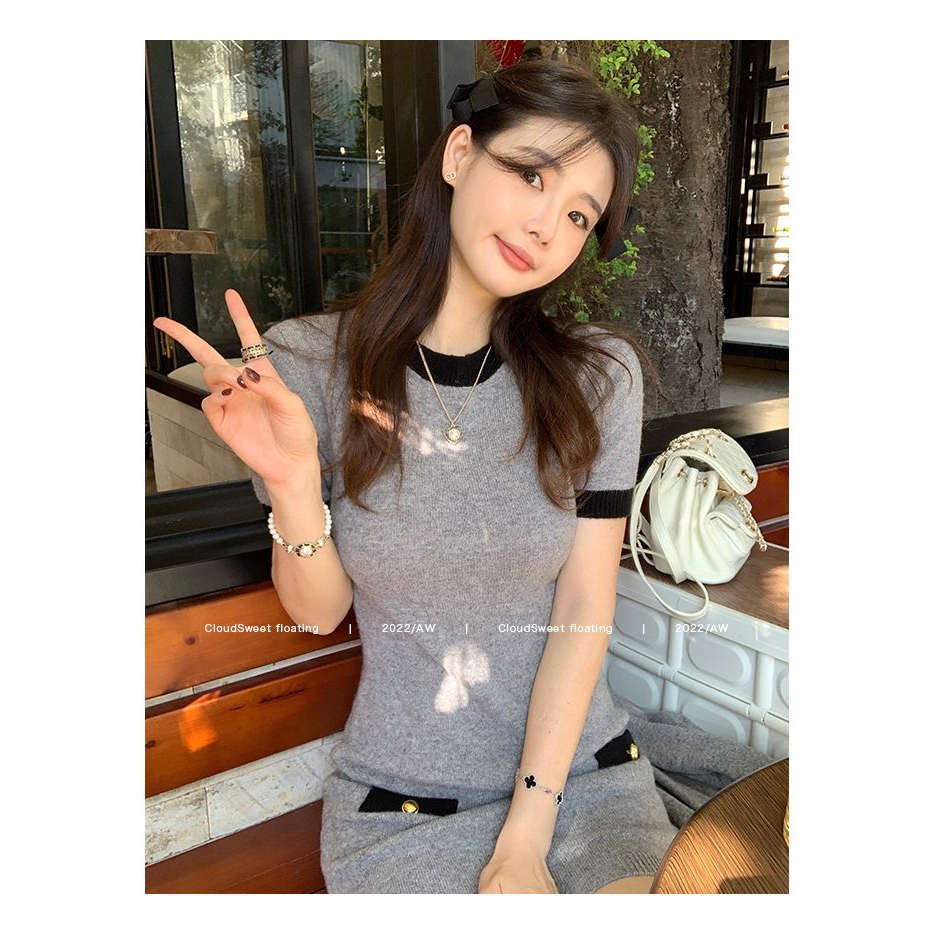 Áo Khoác cardigan Dệt Kim Có Khóa Cài Vàng Thời Trang Xuân Thu 2023 Phong Cách Mới 2023