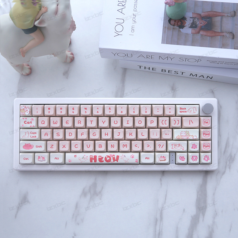 Bàn Phím Cơ 133 Phím Hình Mèo Đáng Yêu