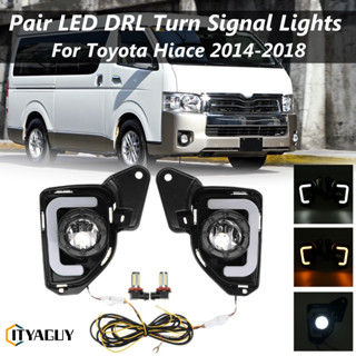 2 Đèn LED chạy ban ngày 12V DRL Đèn sương mù 6000K - 6700K Phù hợp với Toyota Hiace 2014-2018
