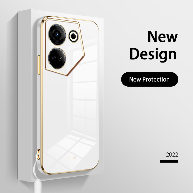 Ôp Điện Thoại Dẻo Vuông Viền Thẳng Kèm Dây Đeo Sang Trọng Cho tecno Camo camon 20 pro 4g 5g tecno ck6 ck6n ck7n ck8n Ốp