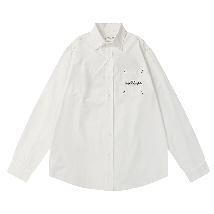 Áo Sơ Mi Tay Dài Thêu Chữ Phong Cách Đường Phố Cổ Điển Thời Trang Cho Nam Và Nữ