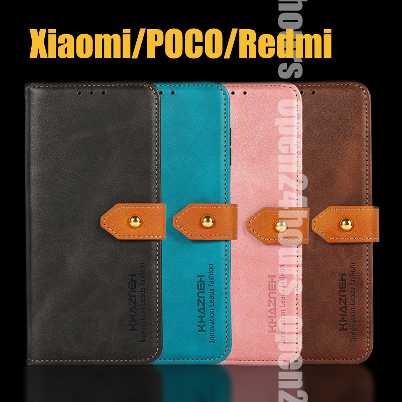Redmi 12 Note 12/12S Pro A2+ 12C Xiaomi 13/12T/12 Pro Redmi A1/10 5G/10A Note 11/11S Pro+ 10C Colorblock Ốp Bao Da Điện Thoại Nắp Lật Kèm Ngăn Đựng Thẻ