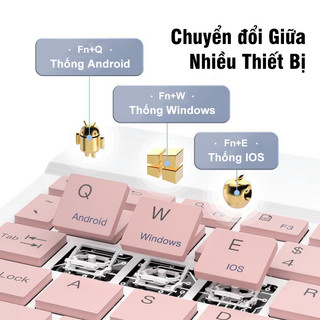 Bàn Phím Chuột Không Dây YAQING Bluetooth Cho IOS Android Windows