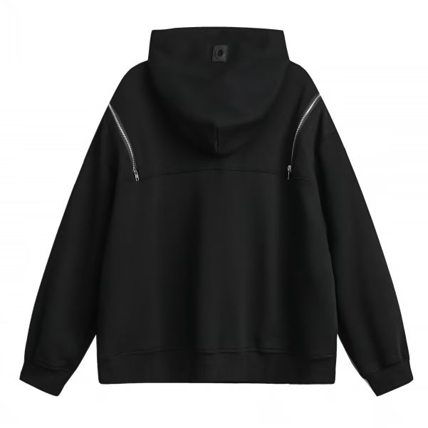 YOUTANG Áo Hoodie unisex Dáng Rộng Có Khóa Kéo Thiết Kế Đơn Giản Phong Cách retro Thu Đông Mới