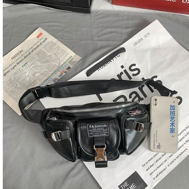 IMELON Túi Nhỏ Đeo Chéo Ngực / Hông Đa Năng Phong Cách Đường Phố Cho Nam Và Nữ