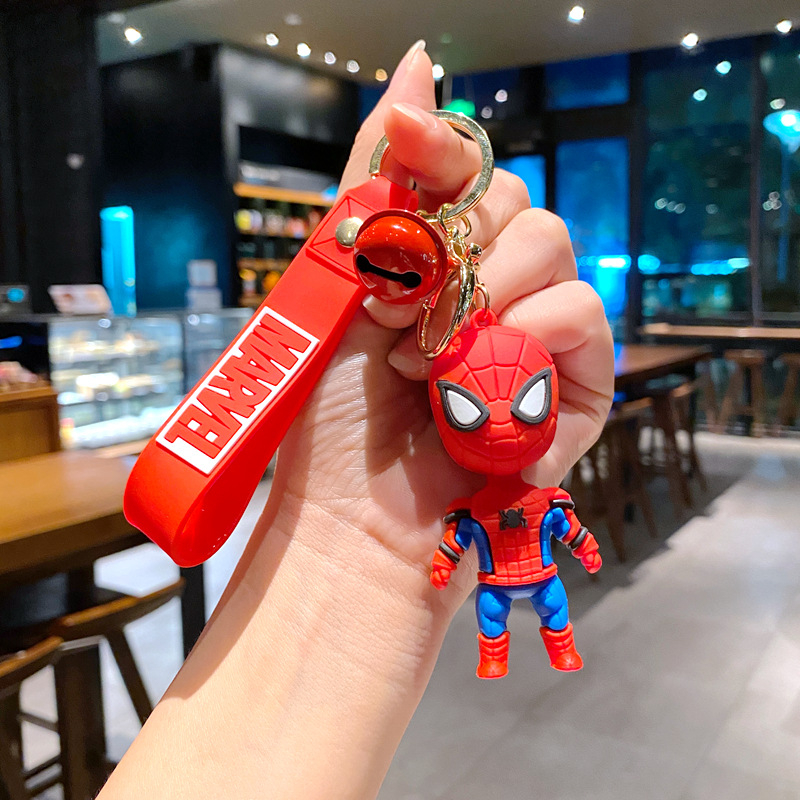 Coffeejoy Mới Móc Khóa Xe Hơi Mặt Dây Chuyền animation Siêu Anh Hùng marvel Người Nhện avengers Liên Minh