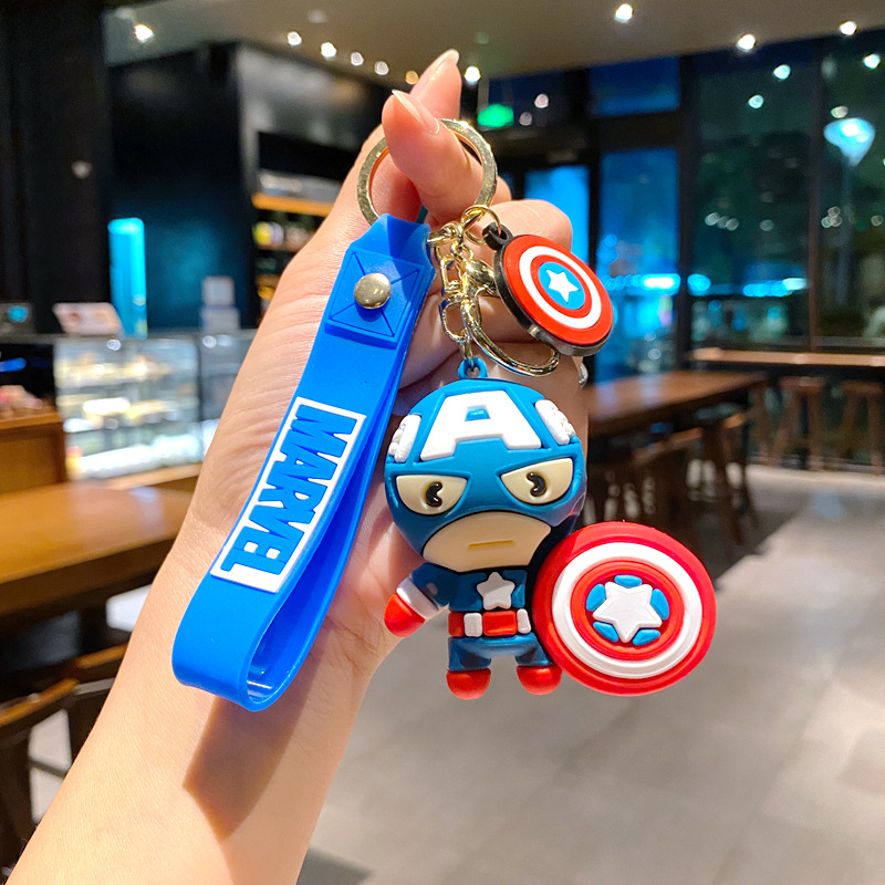 Coffeejoy Mới Móc Khóa Xe Hơi Mặt Dây Chuyền animation Siêu Anh Hùng marvel Người Nhện avengers Liên Minh