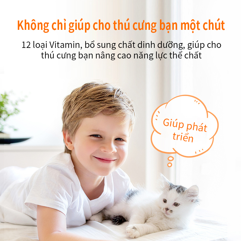 200 Viên vitamin tổng hợp PUAINTA bổ sung dưỡng chất ngăn ngừa bệnh ngoài da chống rụng lông cải thiện thị lực chó mèo