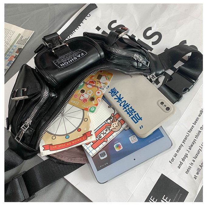 IMELON Túi Nhỏ Đeo Chéo Ngực / Hông Đa Năng Phong Cách Đường Phố Cho Nam Và Nữ