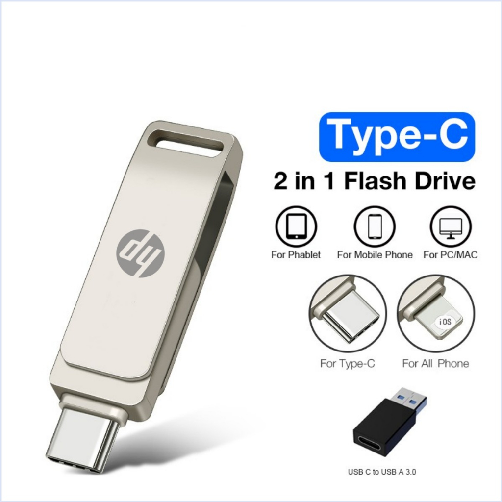 Ổ Đĩa flash 1tb 3 Trong 1 Bằng Kim Loại Chống Nước Tốc Độ Cao Cho iphone type-c android phone laptop / pc