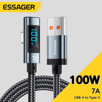 Essager Dây Cáp Sạc Nhanh usb Loại c 7a 100w Cho huawei ov