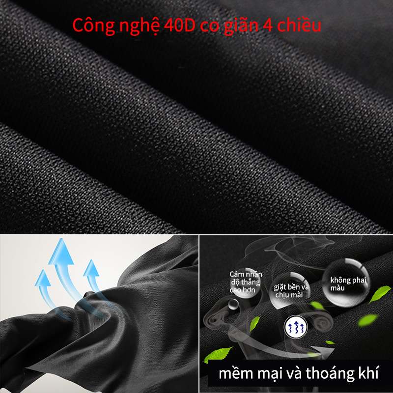 Quần âu nam Hàn Quốc quần tây nam đen dáng ôm vải co giãn không nhăn Cao Cấp