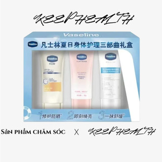 Bộ sản phẩm chăm sóc cơ thể vaseline 30g + kem kim cương 30g + gel phục hồi da 30ml