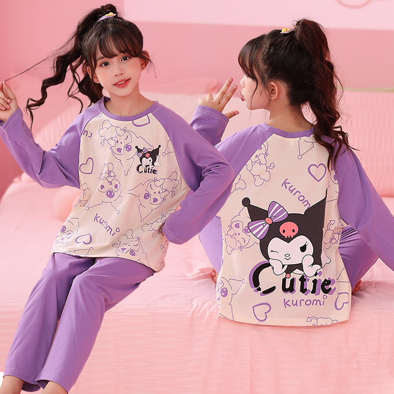 Dễ Thương Bộ Đồ Ngủ Pijama Tay Dài In Hình Gấu Đáng Yêu Cho Bé Gái