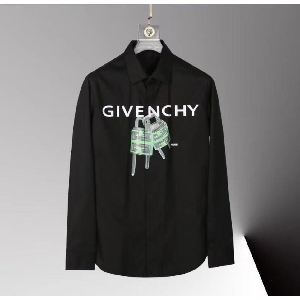 Áo Sơ Mi cotton Tay Dài In Chữ Givenchy Thời Trang Cho Nam size s-4xl