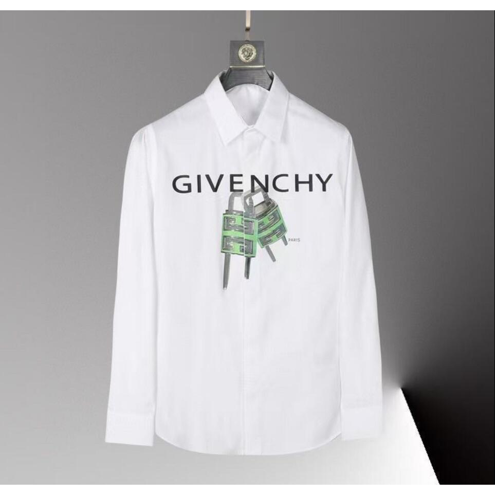 Áo Sơ Mi cotton Tay Dài In Chữ Givenchy Thời Trang Cho Nam size s-4xl