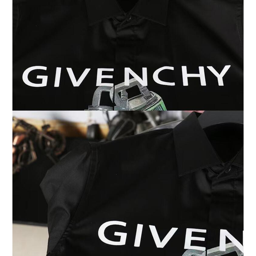 Áo Sơ Mi cotton Tay Dài In Chữ Givenchy Thời Trang Cho Nam size s-4xl