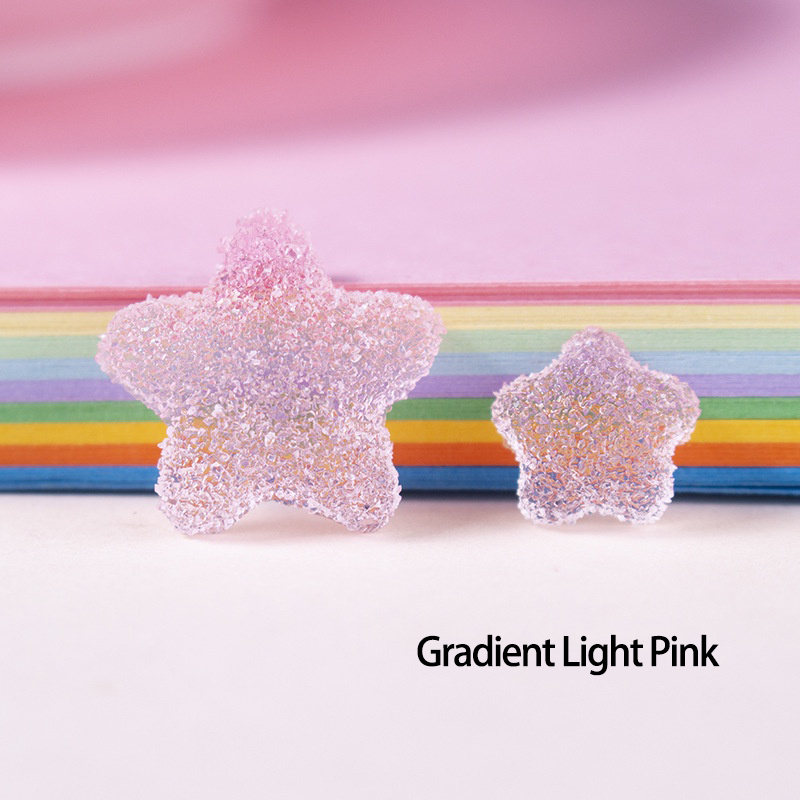 Kẹp Tóc Hình Ngôi Sao Hoạt Hình Màu gradient Kích Thước Nhỏ Bằng Nhựa resin Kẹo gum diy