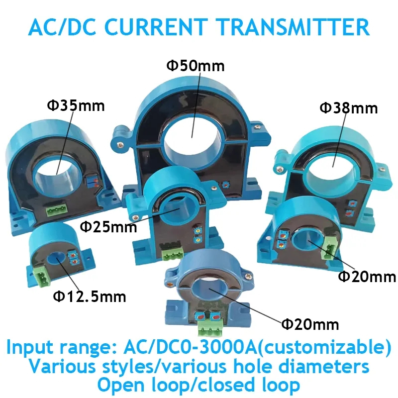 Cảm Biến Dòng Điện ac 100a Đầu Ra 20mm 4-20ma 0-20ma 0-5v 10v