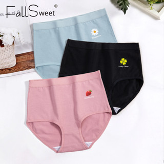 Fallsweet 40-100kg Quần Lót cotton Lưng Cao size Lớn Dành Cho Nữ / size m-xxxl