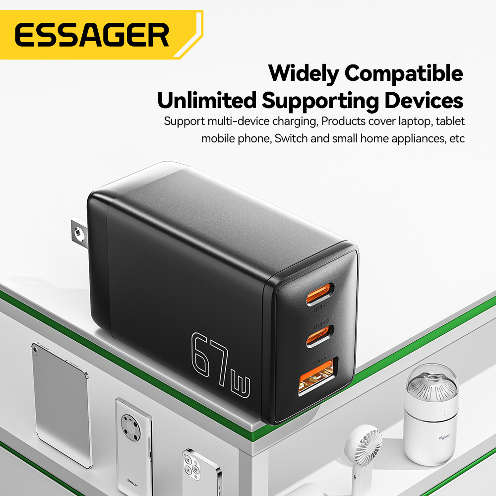 [Mã CBEL25 giảm 15% đơn 150K] SAMSUNG Essager Dây Cáp Sạc 67w 2c1a usb Cho Điện Thoại / Máy Tính Bảng / laptop