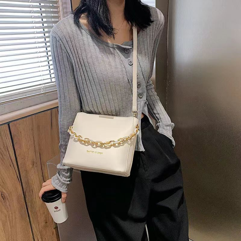 Túi xách thùng nước nữ Hàn Quốc, túi đeo chéo vai nữ, túi xách nữ đơn giản dễ thương DUYI