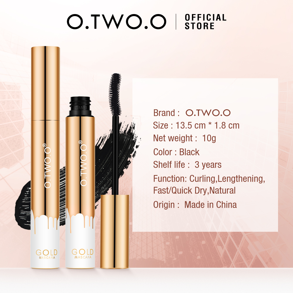 Mascara O.TWO.O 3D Kháng Nước Chuốt Dài Dày Cong Mi Tự Nhiên Lâu Trôi 50g