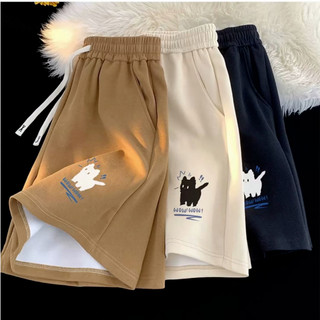 Quần Short Thể Thao Dáng Rộng Thoáng Khí Nhanh Khô in Họa Tiết Hoạt Hình Phong Cách Hàn Quốc Thời Trang Mùa Hè