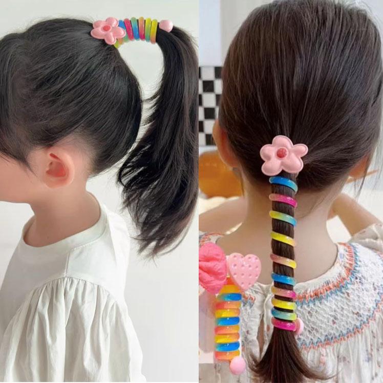 Dây Buộc Tóc Dạng Xoắn Thời Trang Nhật Bản Cho Bé Gái