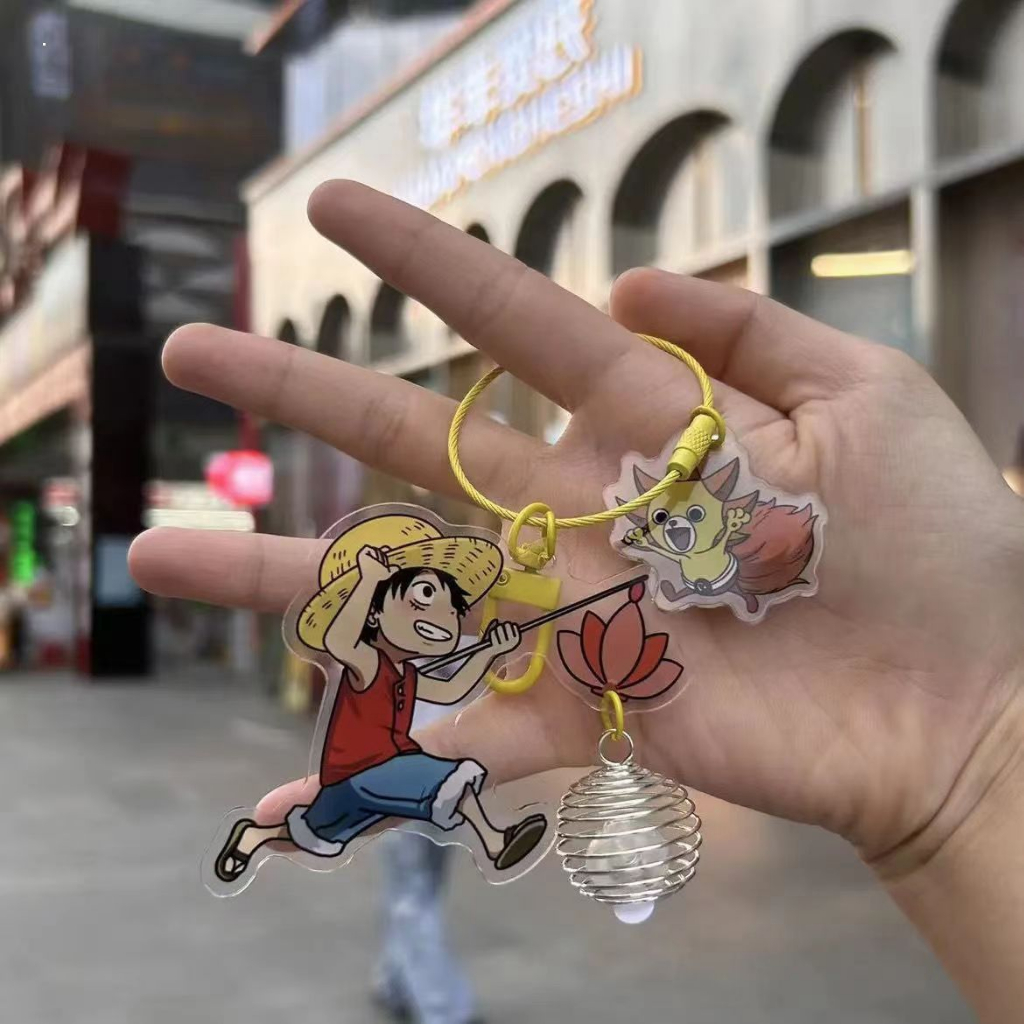 Móc Khóa Hình luffy one piece Phát Quang Độc Đáo