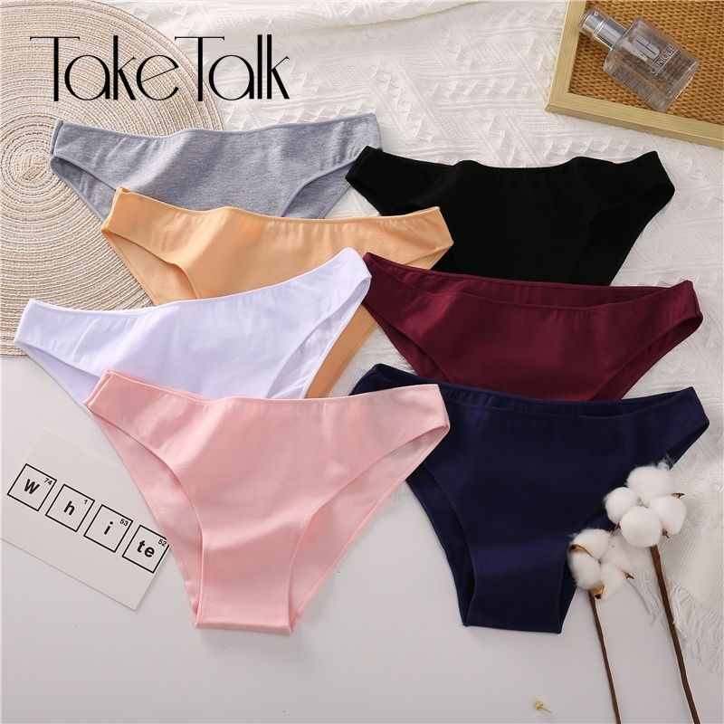 Take Talk Quần Lót cotton 7 Màu Trơn Gợi Cảm Cho Nữ