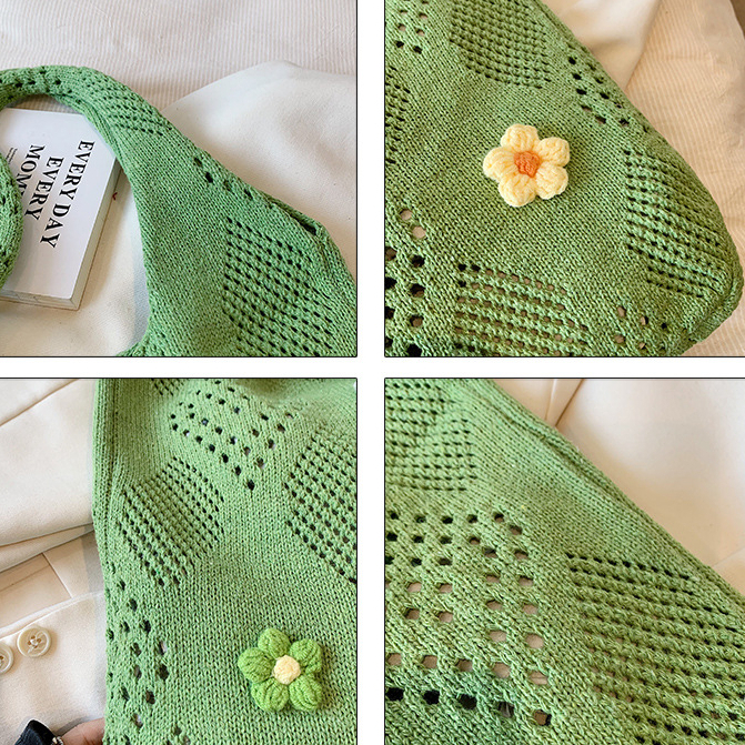 Túi Đeo Chéo Vải Len Họa Tiết Hoa Vintage Cho Nữ