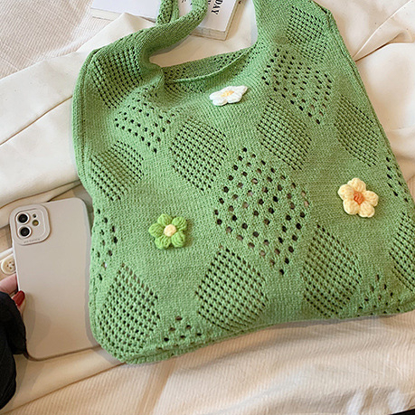 Túi Đeo Chéo Vải Len Họa Tiết Hoa Vintage Cho Nữ