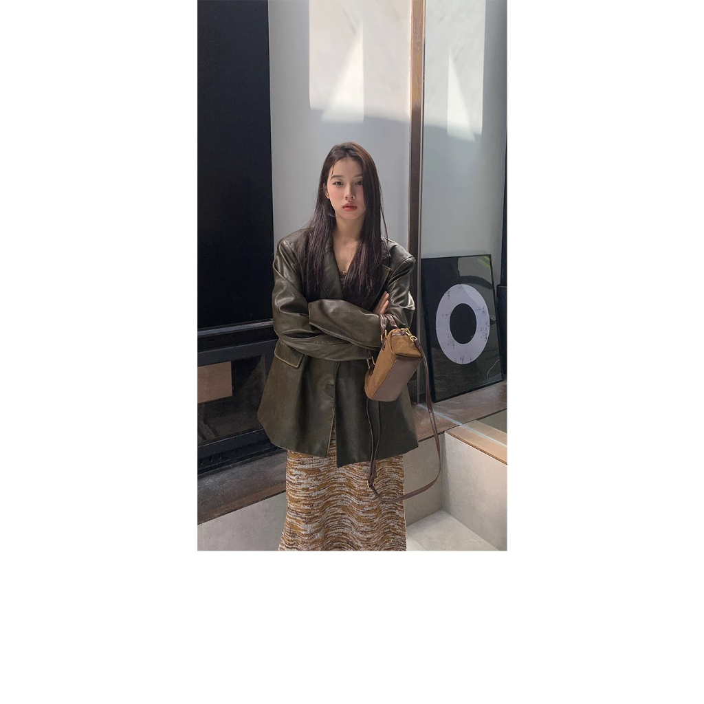 Honypove Túi Xách Da Lộn Đeo Vai Phong Cách retro Thời Trang Cao Cấp 2023