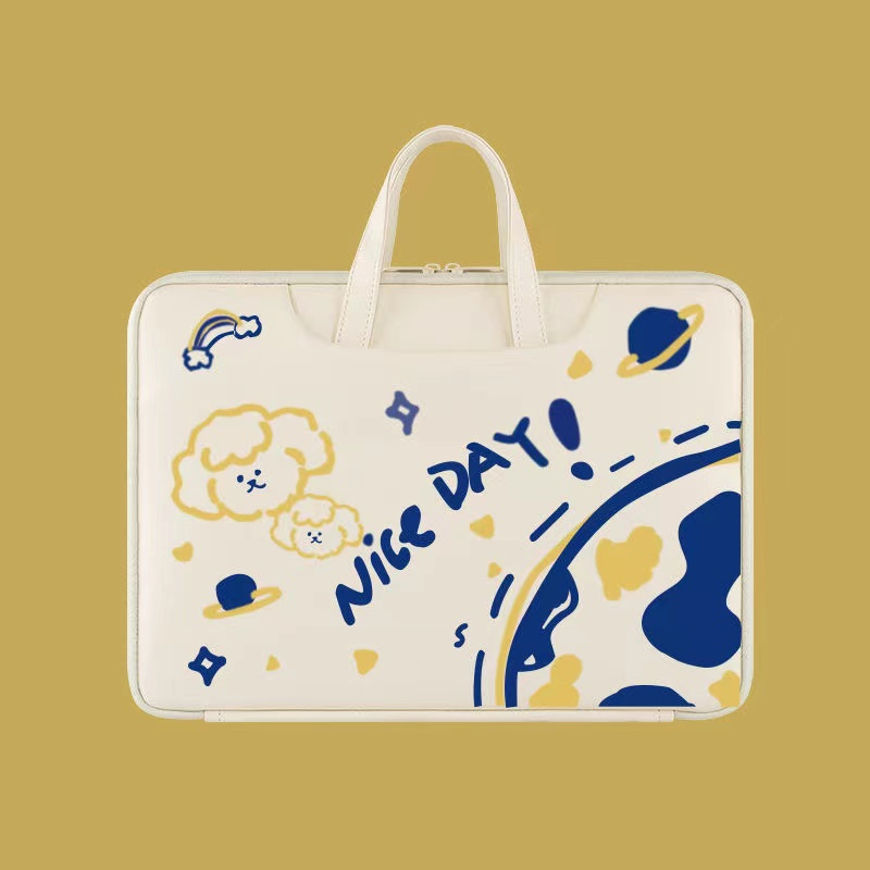 Túi Da Pu Đựng Laptop 13.3 14.1 15.6 inch Chống Sốc Chống Thấm Nước Họa Tiết Hoạt Hình Dễ Thương