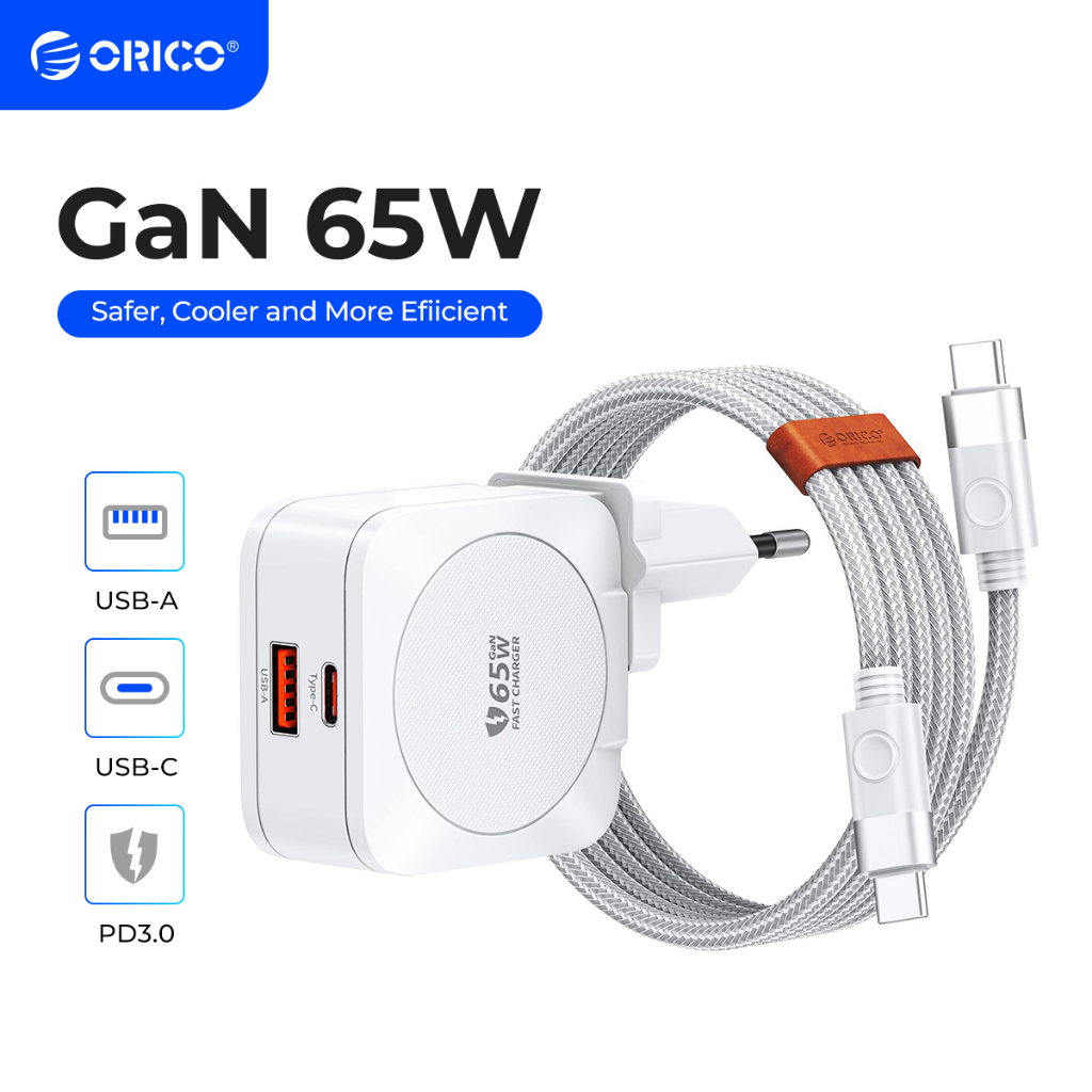 Orico Đầu Sạc Nhanh usb pd 65w Cho Điện Thoại Hoặc 65ac (OR-65AC)