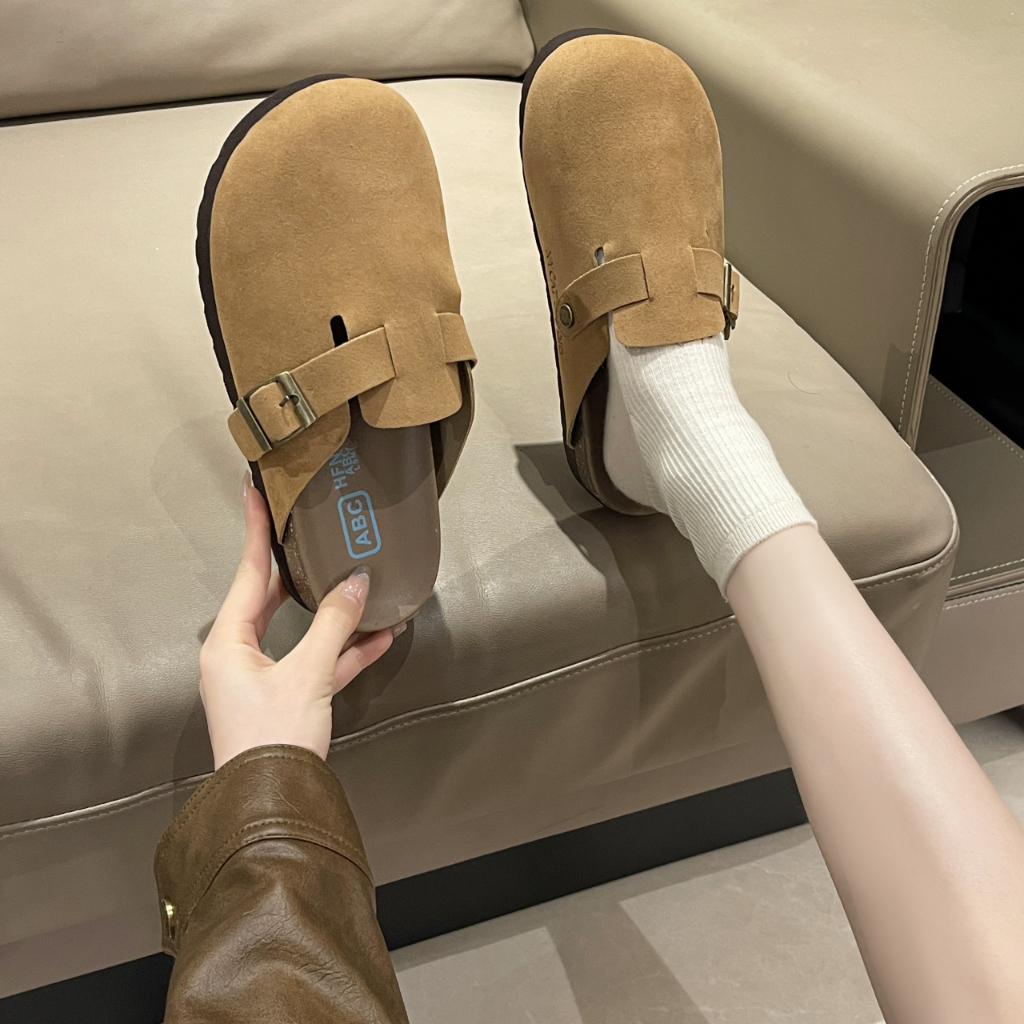 YAOLI  Dép Da Bò birkenstock Đế Mềm Thời Trang Cho Nữ