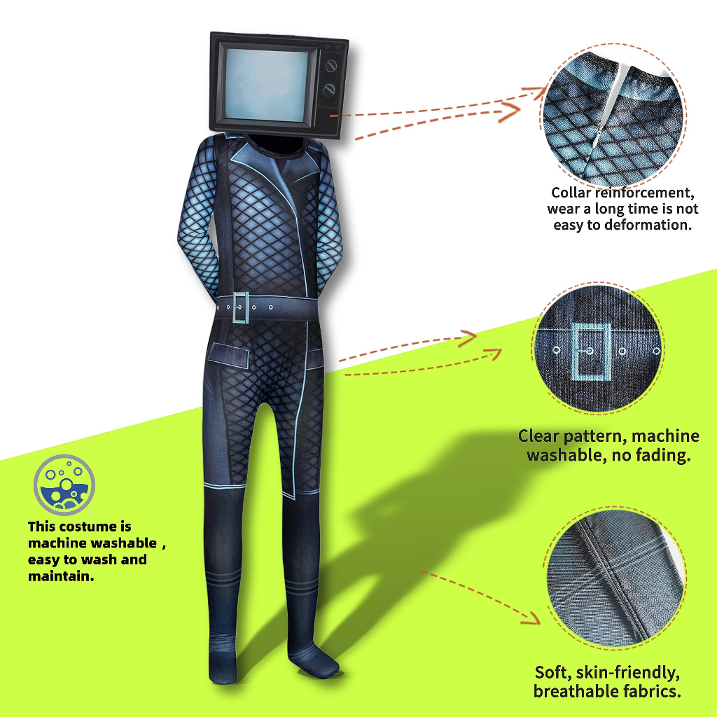 Skibidi Bộ Đồ Hóa Trang Nhân Vật Trong Game toilet Độc Đáo Cho Bé